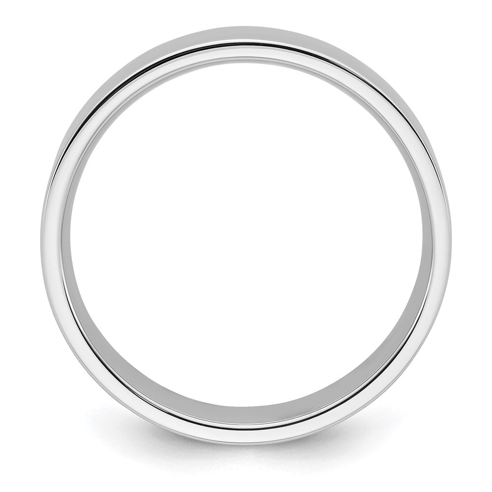 Alternate view of the 4mm to 6mm Platinum Polished Flat Comfort Fit Band by The Black Bow Jewelry Co.