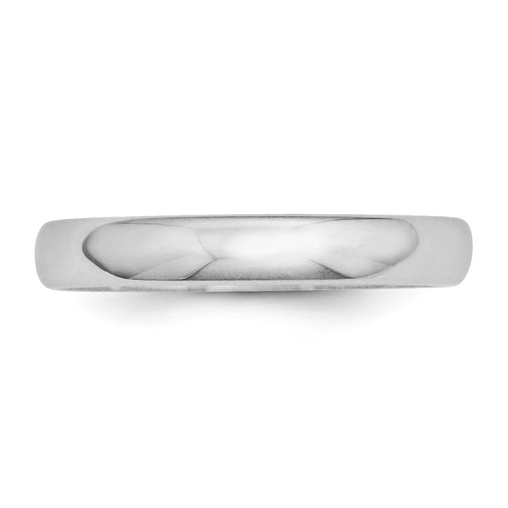 Alternate view of the 3mm Platinum Polished Half Round Standard Fit Band, Size 4 by The Black Bow Jewelry Co.