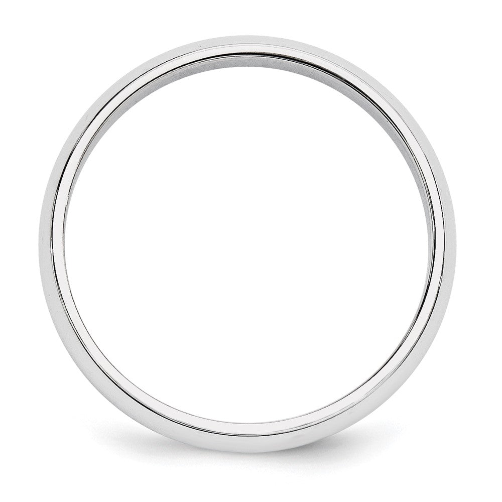 Alternate view of the 5mm Platinum Polished Half Round Standard Fit Band, Size 4 by The Black Bow Jewelry Co.