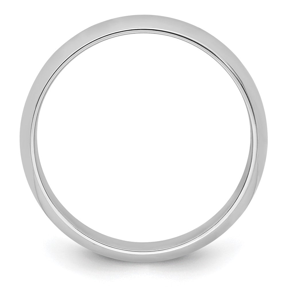 Alternate view of the 2mm to 6mm Platinum Polished Half Round Standard Fit Band by The Black Bow Jewelry Co.