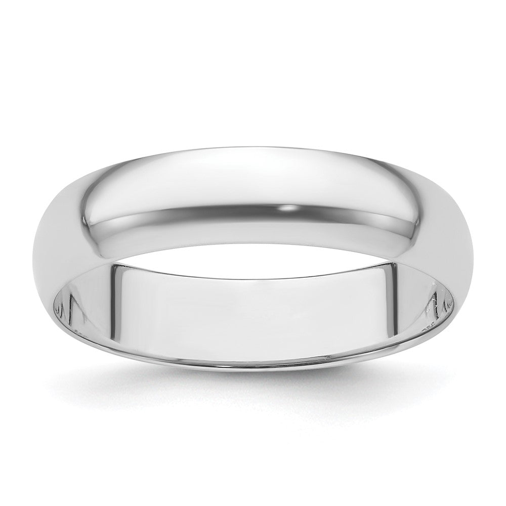 3mm to 8mm Platinum Light Weight Half Round Standard Fit Band, Item R12278 by The Black Bow Jewelry Co.