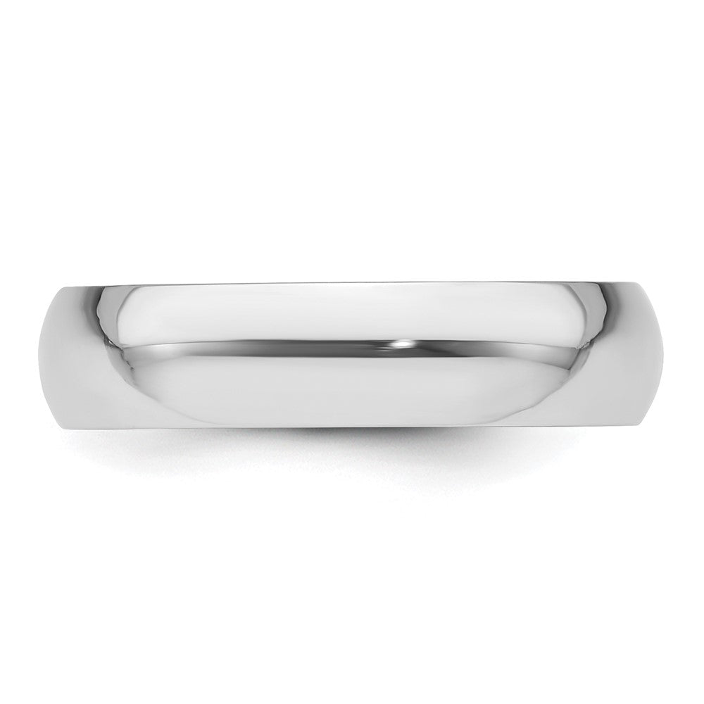 Alternate view of the 3mm to 8mm Platinum Light Weight Half Round Standard Fit Band by The Black Bow Jewelry Co.