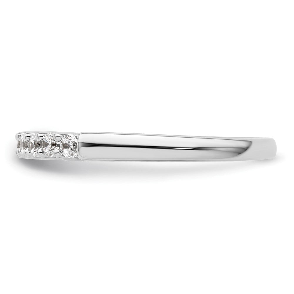 Alternate view of the 2.8mm 14K White Gold 3/4 Ctw Diamond 9-Stone Tapered Band, Size 6.25 by The Black Bow Jewelry Co.