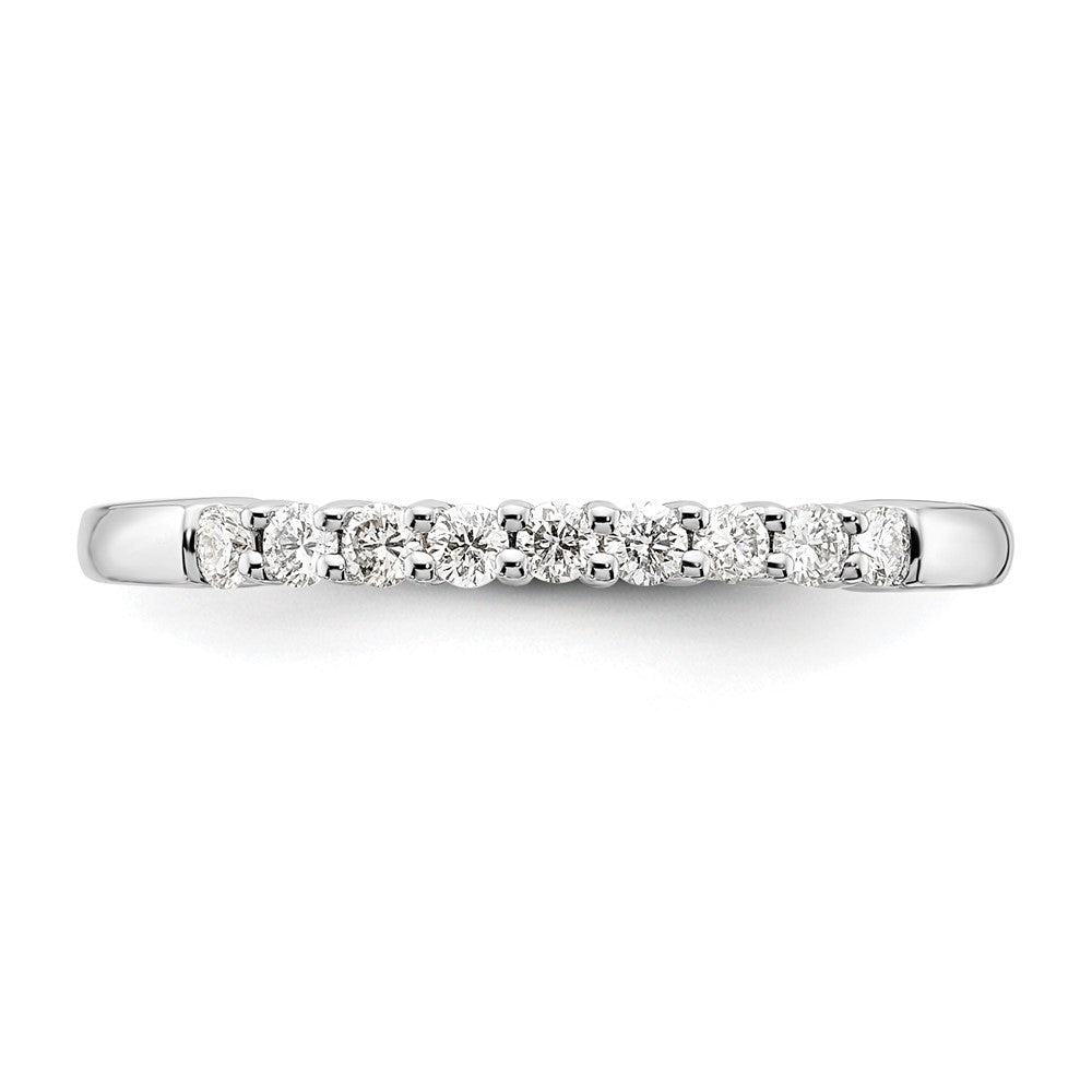 Alternate view of the 1.9mm 14K White Gold 1/5 Ctw Lab Created Diamond 9-Stone Band SZ 6 by The Black Bow Jewelry Co.
