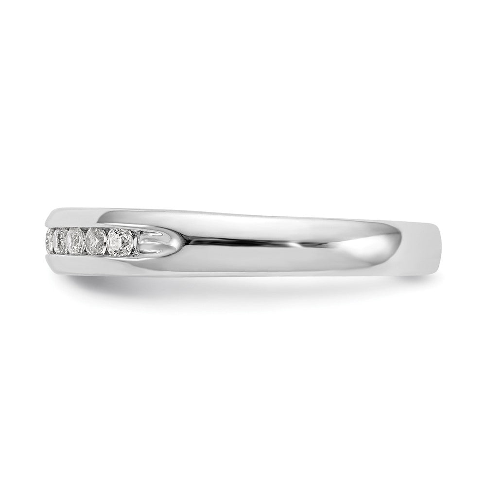 Alternate view of the 3.6mm 14K White Gold 1/5 Ctw Lab Created Diamond Channel Band, SZ 6 by The Black Bow Jewelry Co.