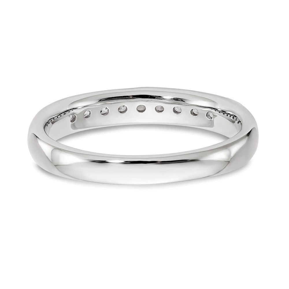 Alternate view of the 3.6mm 14K White Gold 1/5 Ctw Lab Created Diamond Channel Band, SZ 6 by The Black Bow Jewelry Co.