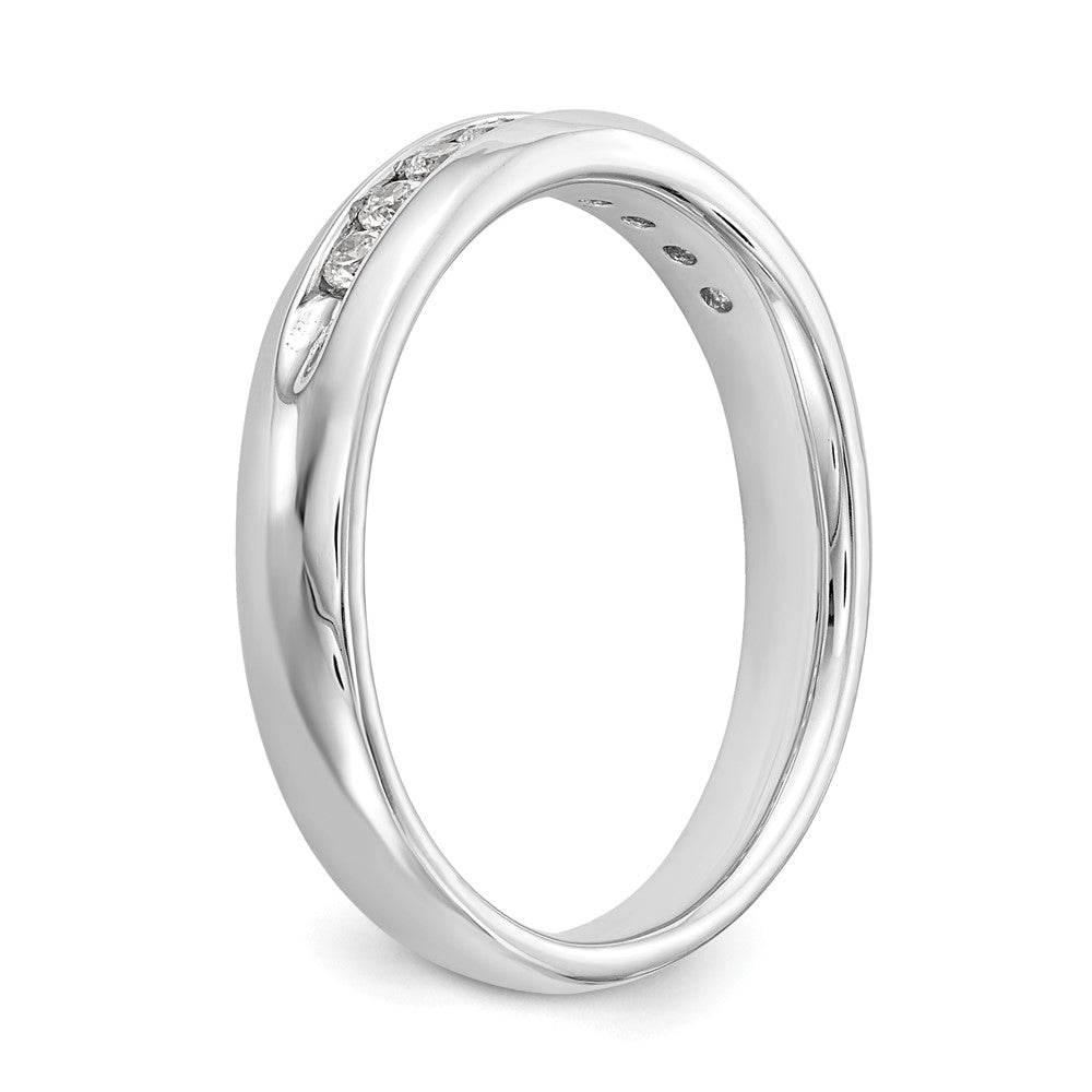 Alternate view of the 3.7mm 14K White Gold 1/4 Ctw Lab Created Diamond Channel Band, SZ 6 by The Black Bow Jewelry Co.