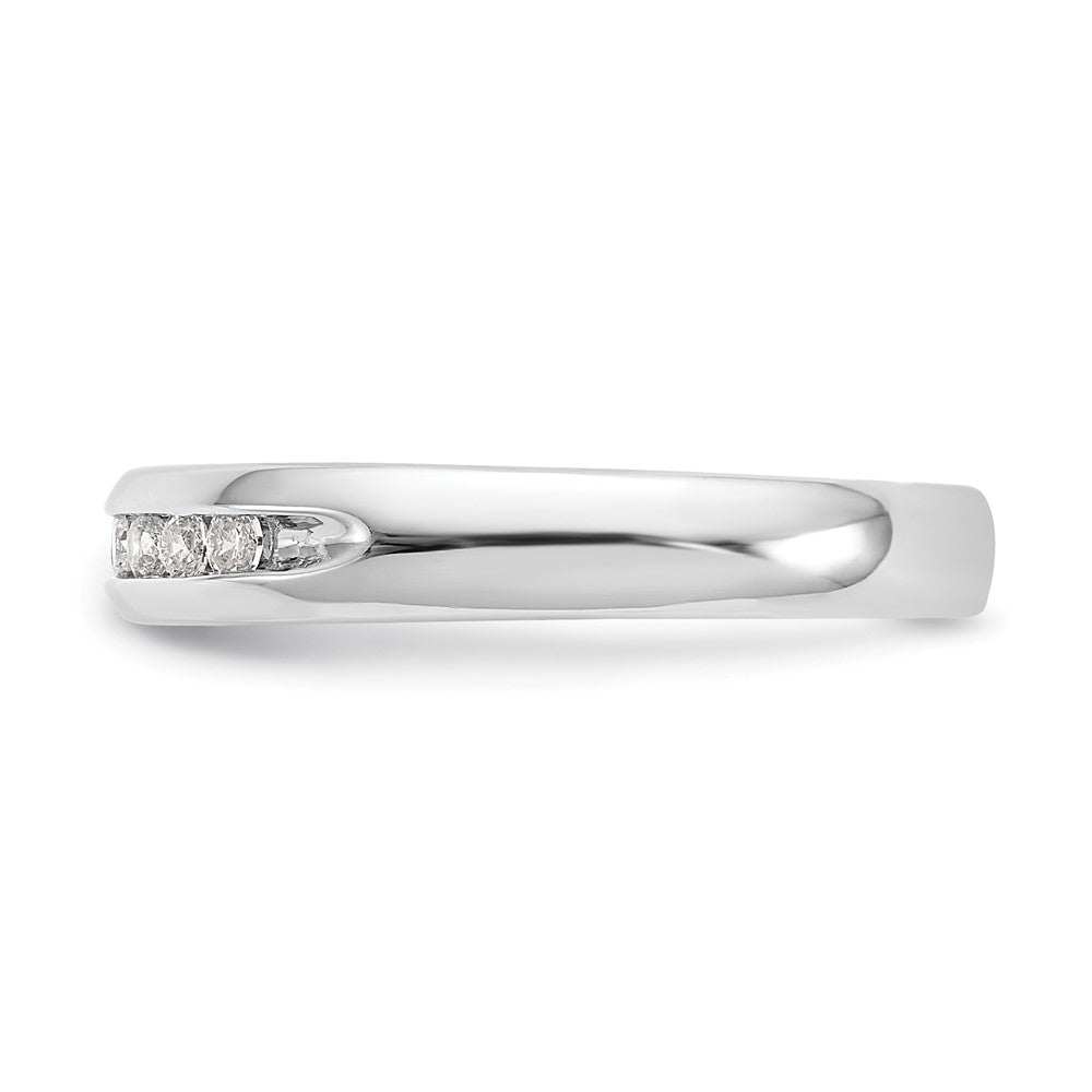 Alternate view of the 3.7mm 14K White Gold 1/4 Ctw Lab Created Diamond Channel Band, SZ 6 by The Black Bow Jewelry Co.