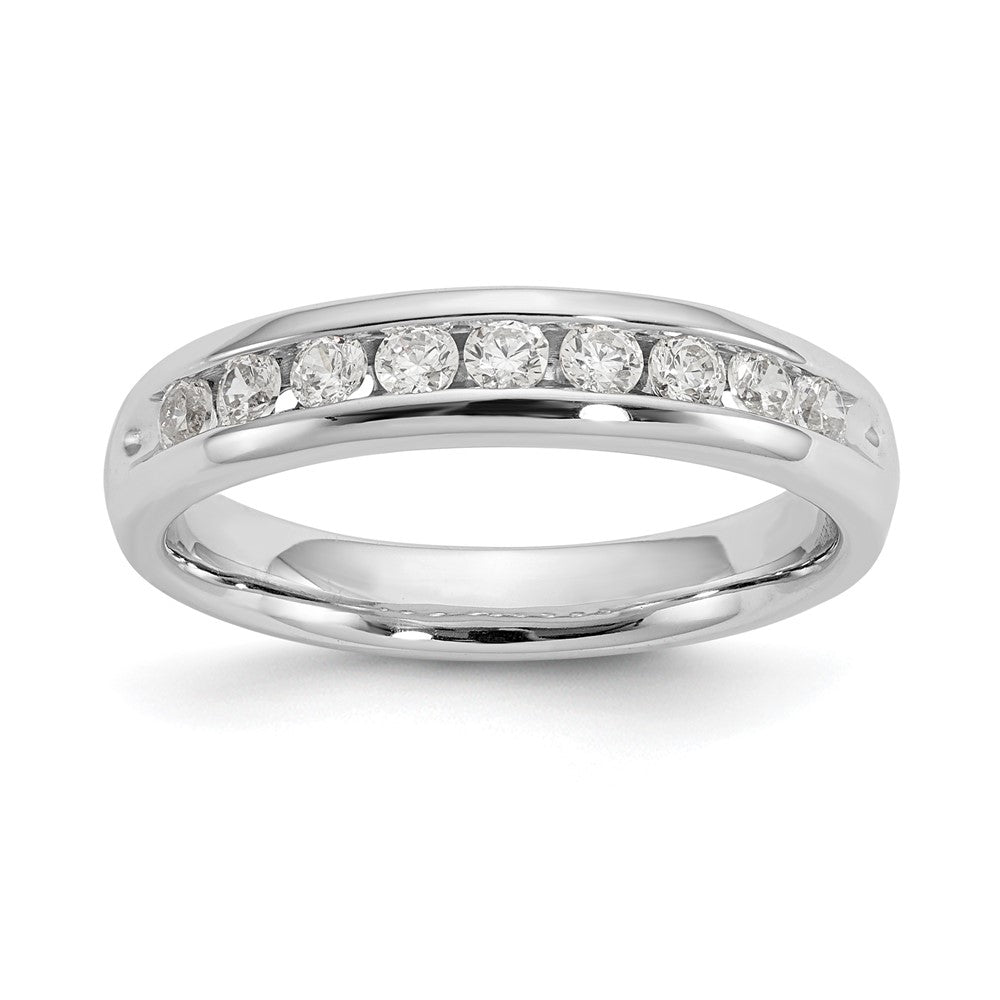 3.7mm 14K White Gold 3/8 Ctw Lab Created Diamond Channel Band, SZ 6, Item R12290-L037-06 by The Black Bow Jewelry Co.