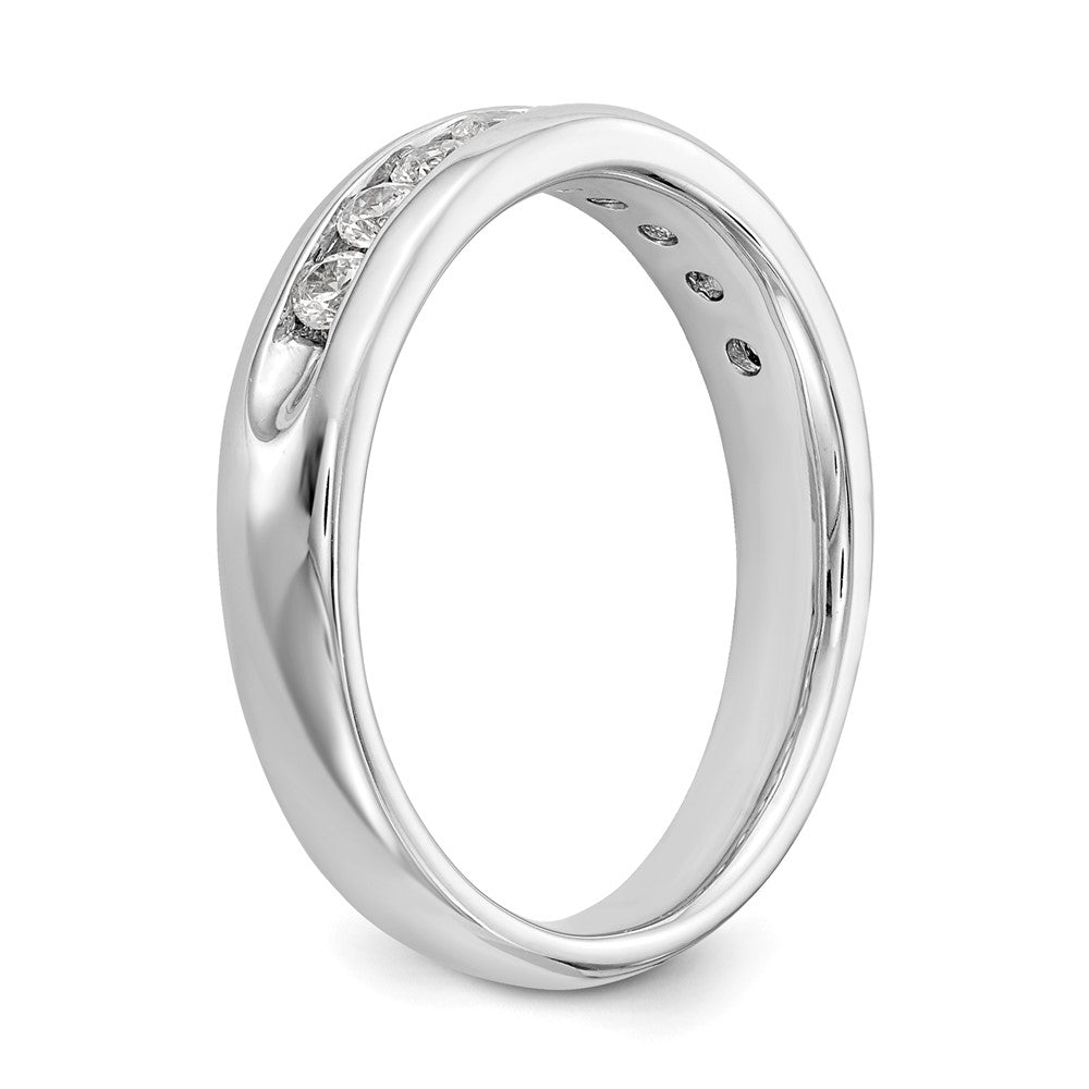 Alternate view of the 3.7mm 14K White Gold 3/8 Ctw Lab Created Diamond Channel Band, SZ 6 by The Black Bow Jewelry Co.