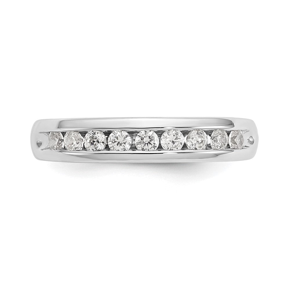 Alternate view of the 3.7mm 14K White Gold 3/8 Ctw Lab Created Diamond Channel Band, SZ 6 by The Black Bow Jewelry Co.