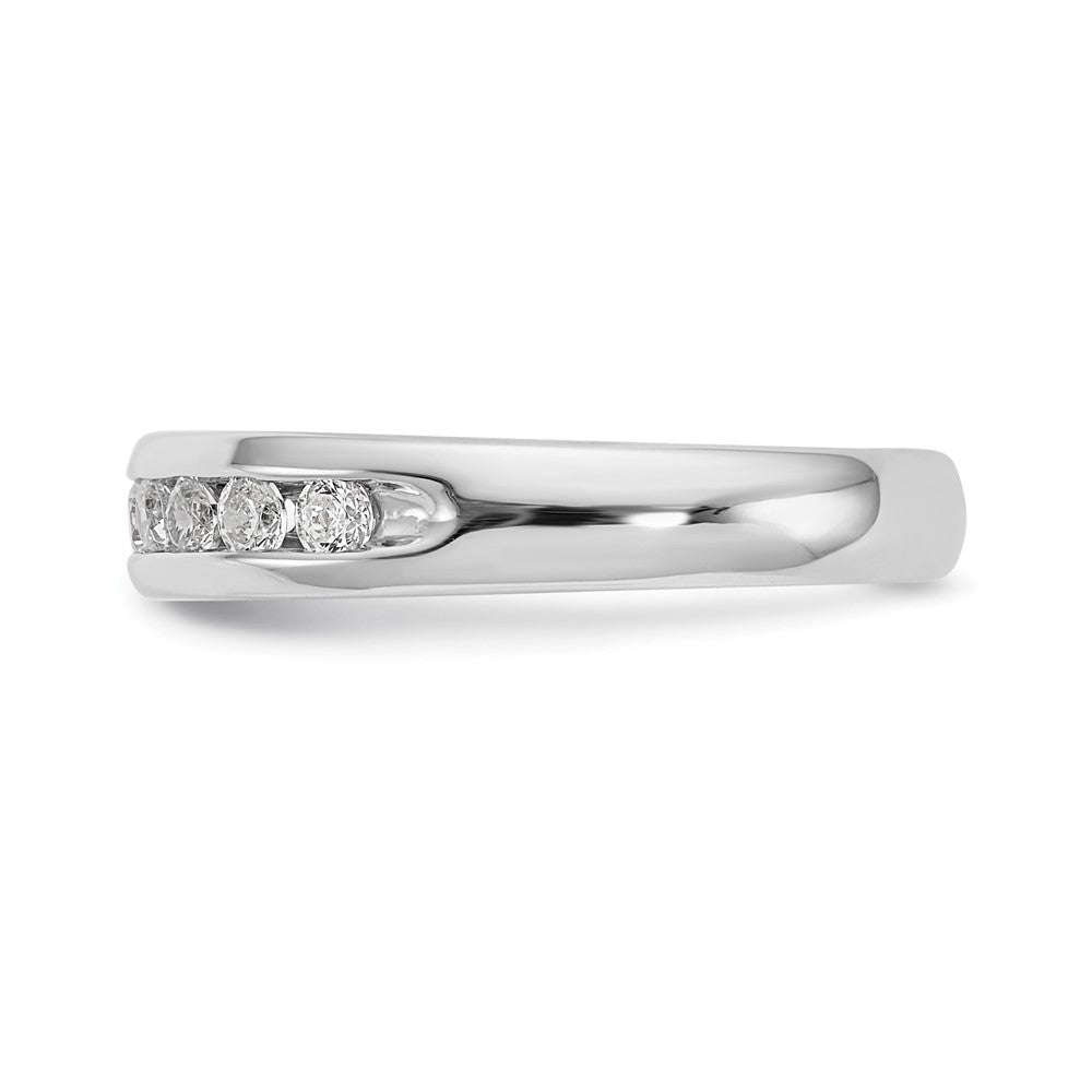 Alternate view of the 3.7mm 14K White Gold 3/8 Ctw Lab Created Diamond Channel Band, SZ 6 by The Black Bow Jewelry Co.