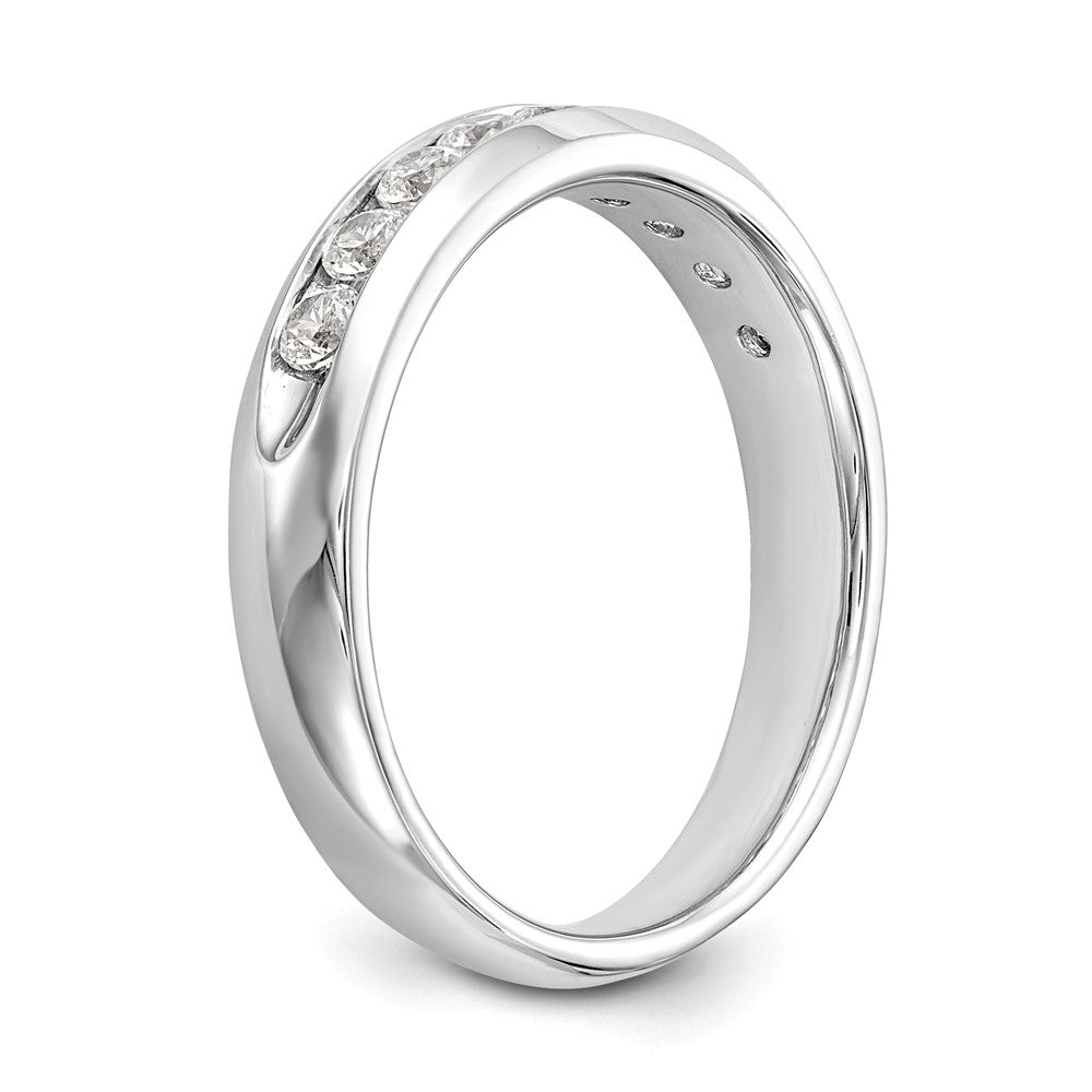 Alternate view of the 4.2mm 14K White Gold 1/2 Ctw Lab Created Diamond Channel Band, SZ 6 by The Black Bow Jewelry Co.