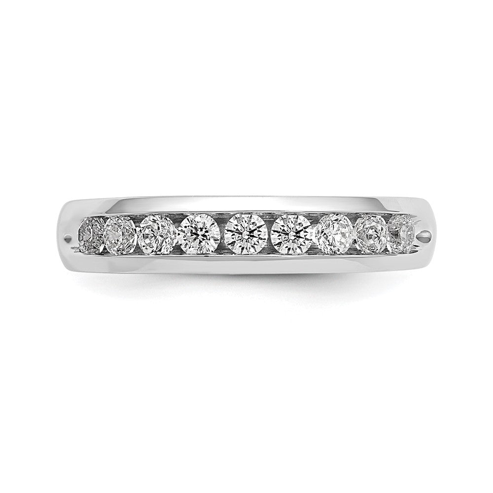 Alternate view of the 4.2mm 14K White Gold 1/2 Ctw Lab Created Diamond Channel Band, SZ 6 by The Black Bow Jewelry Co.