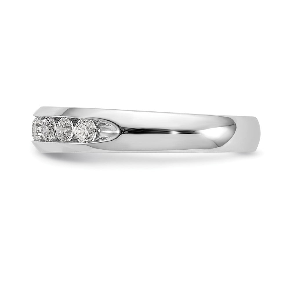 Alternate view of the 4.2mm 14K White Gold 1/2 Ctw Lab Created Diamond Channel Band, SZ 6 by The Black Bow Jewelry Co.