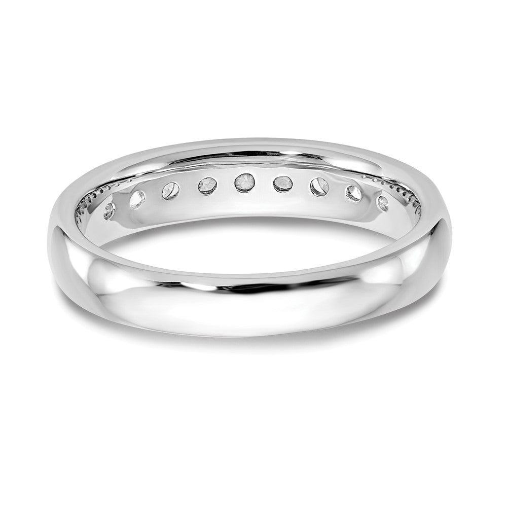 Alternate view of the 4.2mm 14K White Gold 1/2 Ctw Diamond 9-Stone Channel Band, Size 6 by The Black Bow Jewelry Co.