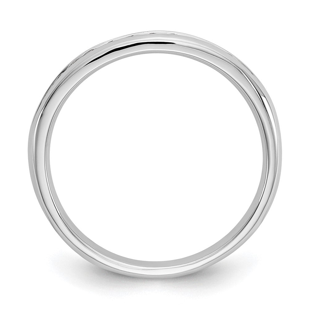 Alternate view of the 2.8mm 14K White Gold 1/6 Ctw Diamond 11-Stone Channel Band, Size 6 by The Black Bow Jewelry Co.