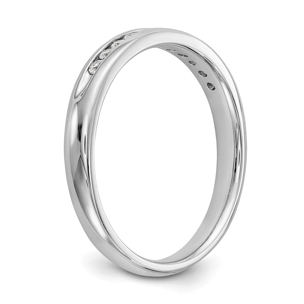 Alternate view of the 2.8mm 14K White Gold 1/6 Ctw Lab Created Diamond 11-Stone Band SZ 6 by The Black Bow Jewelry Co.