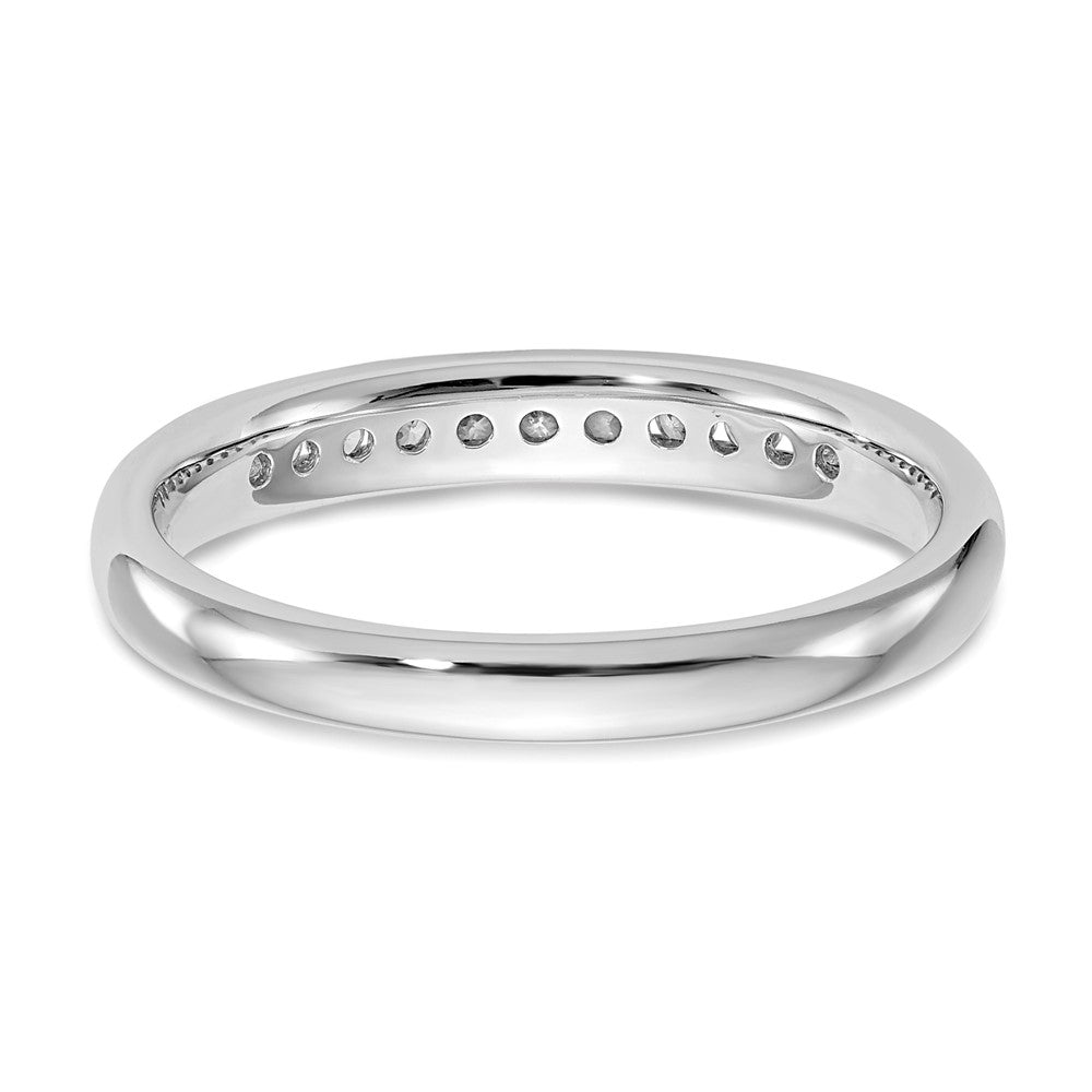 Alternate view of the 2.8mm 14K White Gold 1/6 Ctw Lab Created Diamond 11-Stone Band SZ 6 by The Black Bow Jewelry Co.