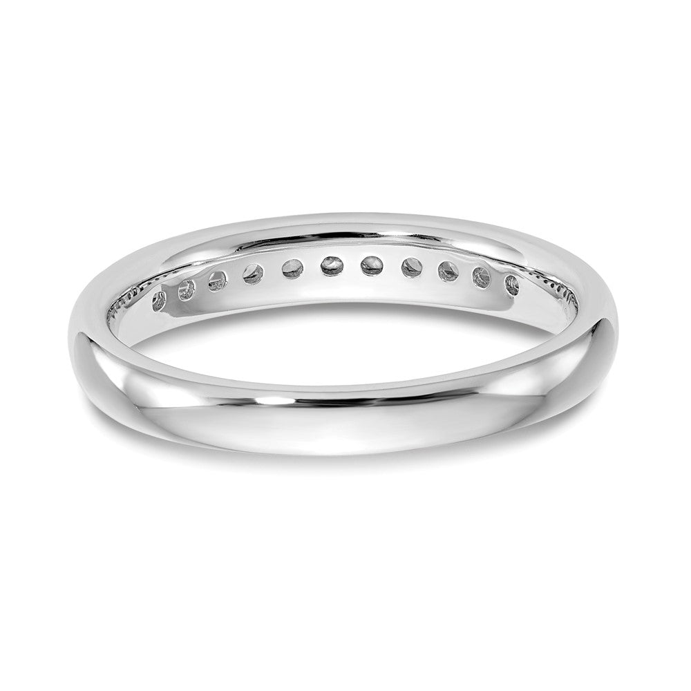 Alternate view of the 3mm 14K White Gold 1/5 Ctw Lab Created Diamond 11-Stone Band SZ 6 by The Black Bow Jewelry Co.