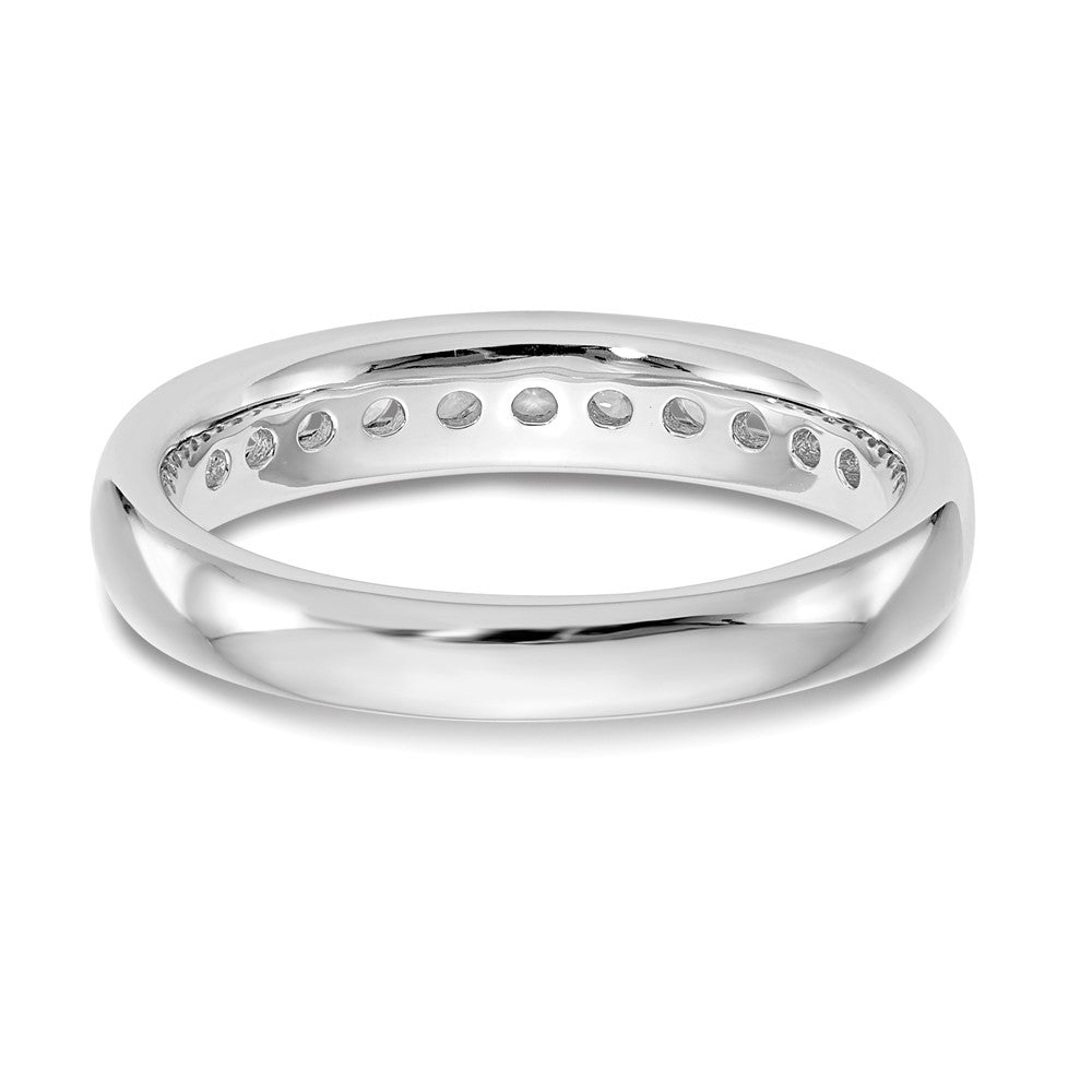 Alternate view of the 3mm 14K White Gold 1/4 Ctw Lab Created Diamond 11-Stone Band SZ 6 by The Black Bow Jewelry Co.