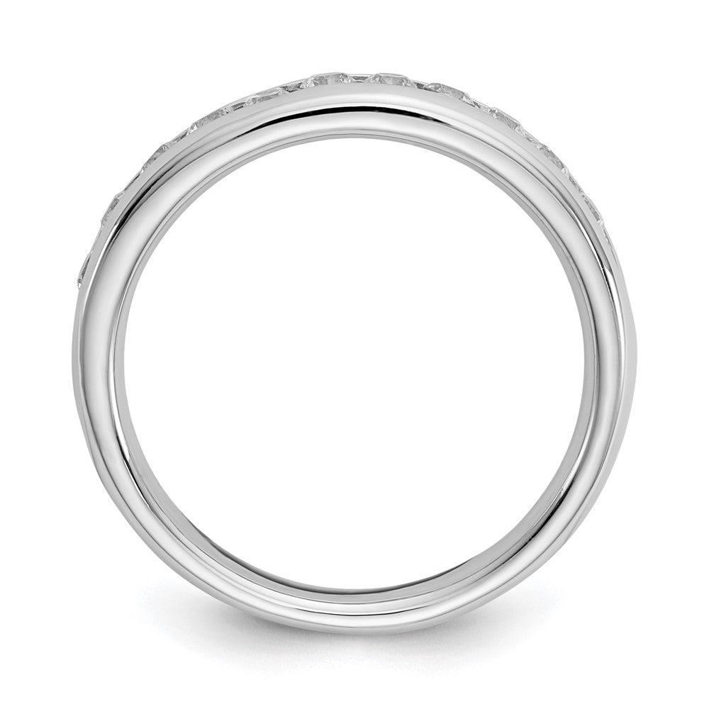 Alternate view of the 3.8mm 14K White Gold 3/8 Ctw Diamond 11-Stone Channel Band, Size 6 by The Black Bow Jewelry Co.