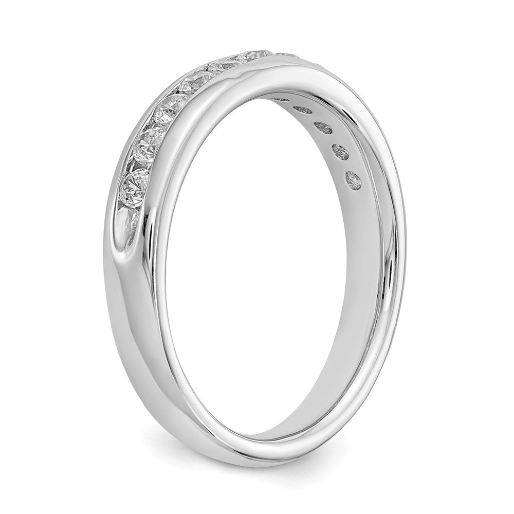 Alternate view of the 3.8mm 14K White Gold 3/8 Ctw Diamond 11-Stone Channel Band, Size 6 by The Black Bow Jewelry Co.