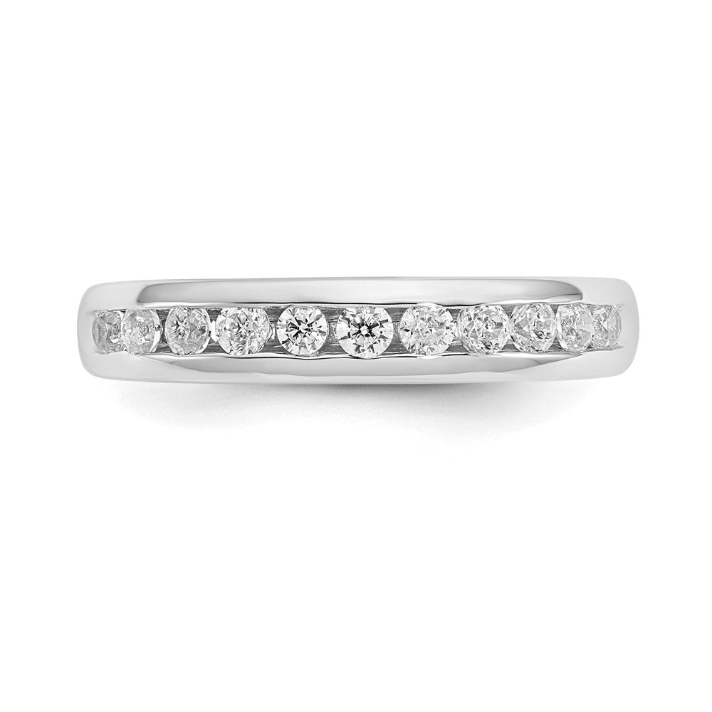 Alternate view of the 3.8mm 14K White Gold 3/8 Ctw Lab Created Diamond 11-Stone Band SZ 6 by The Black Bow Jewelry Co.