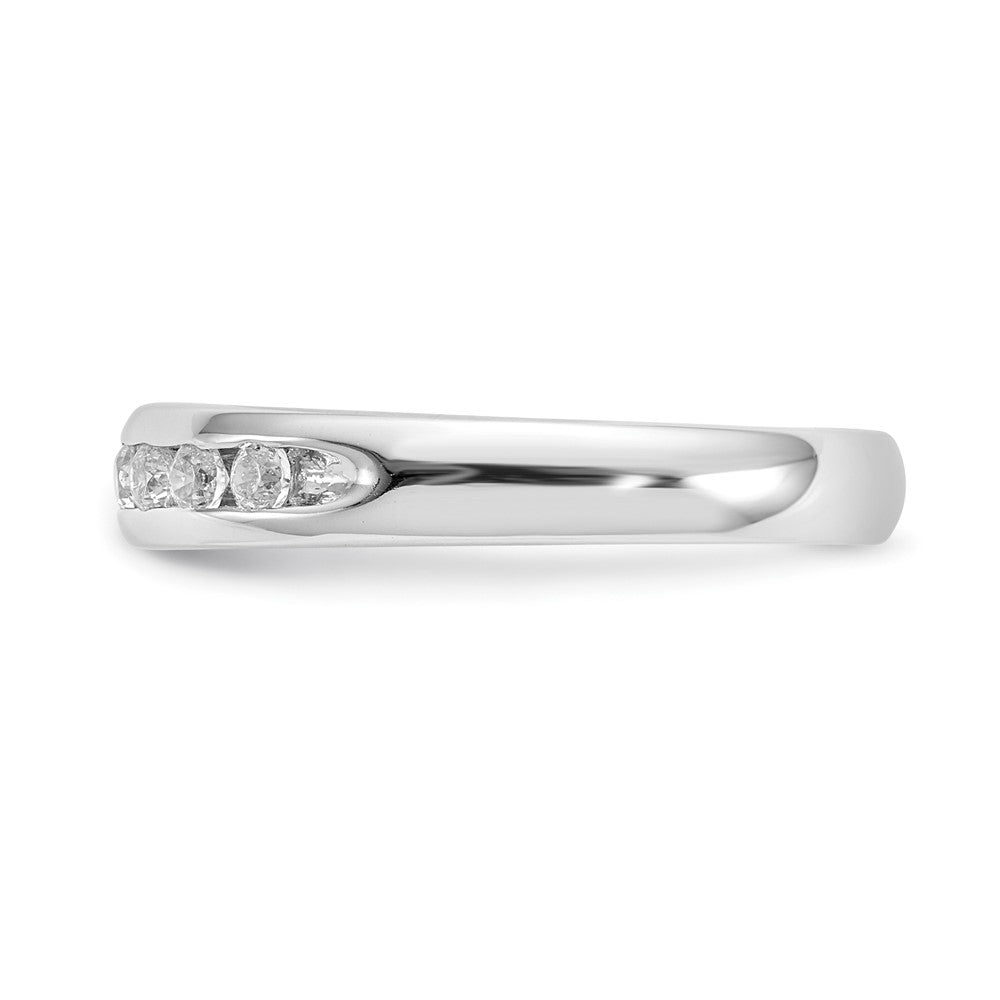 Alternate view of the 3.8mm 14K White Gold 3/8 Ctw Lab Created Diamond 11-Stone Band SZ 6 by The Black Bow Jewelry Co.