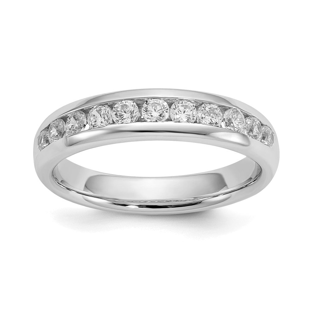 3.9mm 14K White Gold 1/2 Ctw Lab Created Diamond 11-Stone Band SZ 6, Item R12292-L050-06 by The Black Bow Jewelry Co.