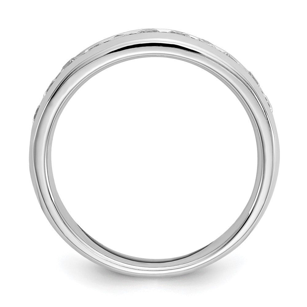 Alternate view of the 3.9mm 14K White Gold 1/2 Ctw Lab Created Diamond 11-Stone Band SZ 6 by The Black Bow Jewelry Co.