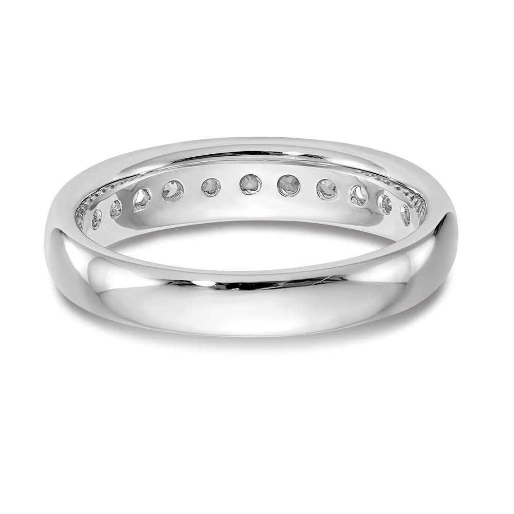 Alternate view of the 3.9mm 14K White Gold 1/2 Ctw Lab Created Diamond 11-Stone Band SZ 6 by The Black Bow Jewelry Co.