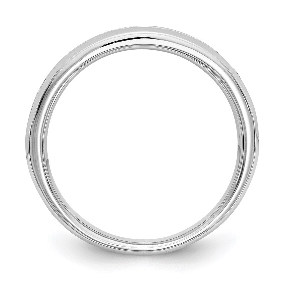 Alternate view of the 14K White Gold 1/6 to 3/4Ctw Lab Created Diamond 11-Stone Channel Band by The Black Bow Jewelry Co.