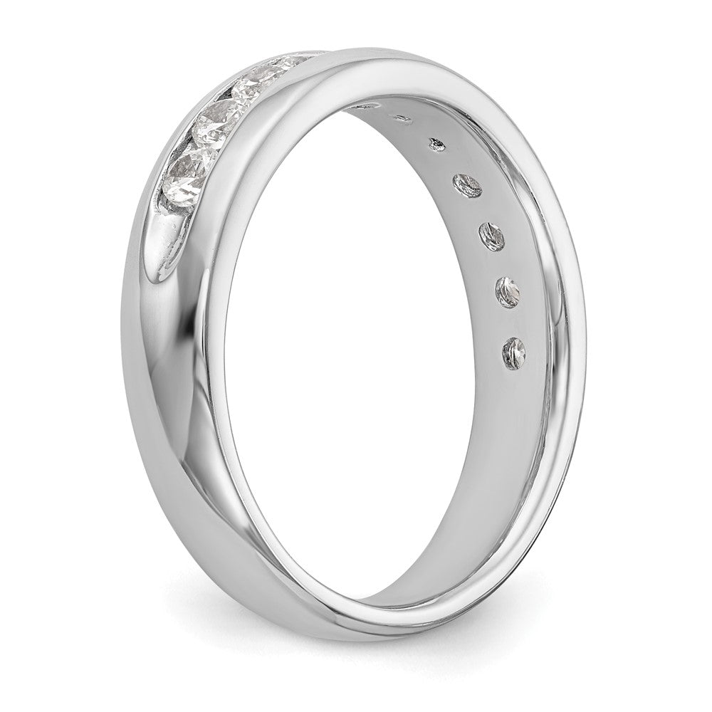 Alternate view of the 14K White Gold 1/6 to 3/4Ctw Lab Created Diamond 11-Stone Channel Band by The Black Bow Jewelry Co.