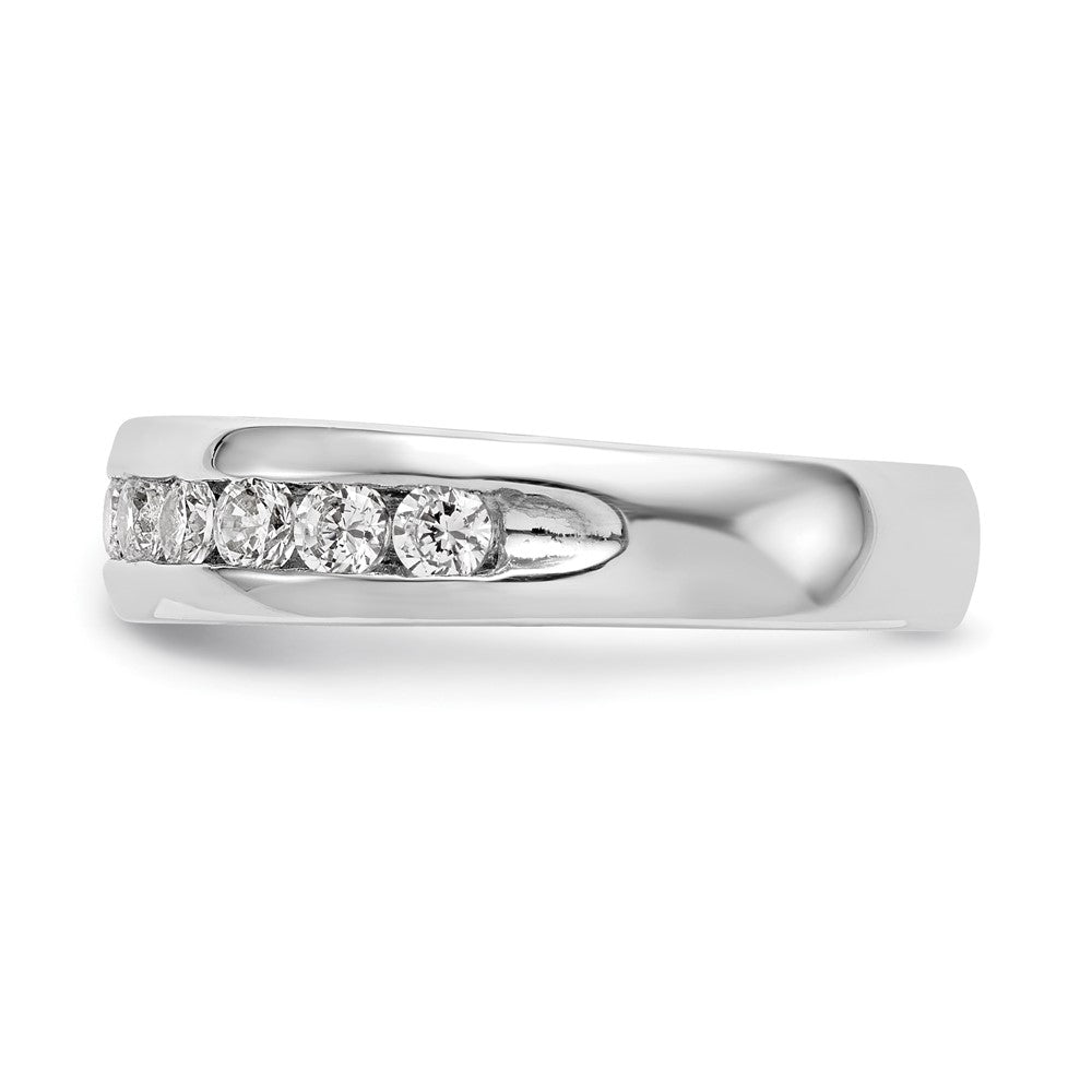 Alternate view of the 14K White Gold 1/6 to 3/4Ctw Lab Created Diamond 11-Stone Channel Band by The Black Bow Jewelry Co.