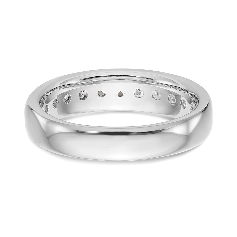 Alternate view of the 14K White Gold 1/6 to 3/4Ctw Lab Created Diamond 11-Stone Channel Band by The Black Bow Jewelry Co.