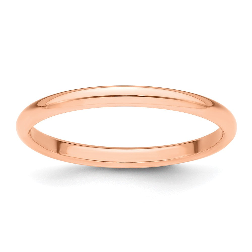 2mm to 6mm 14K Rose Gold Half Round Standard Fit Band, Item R12300 by The Black Bow Jewelry Co.