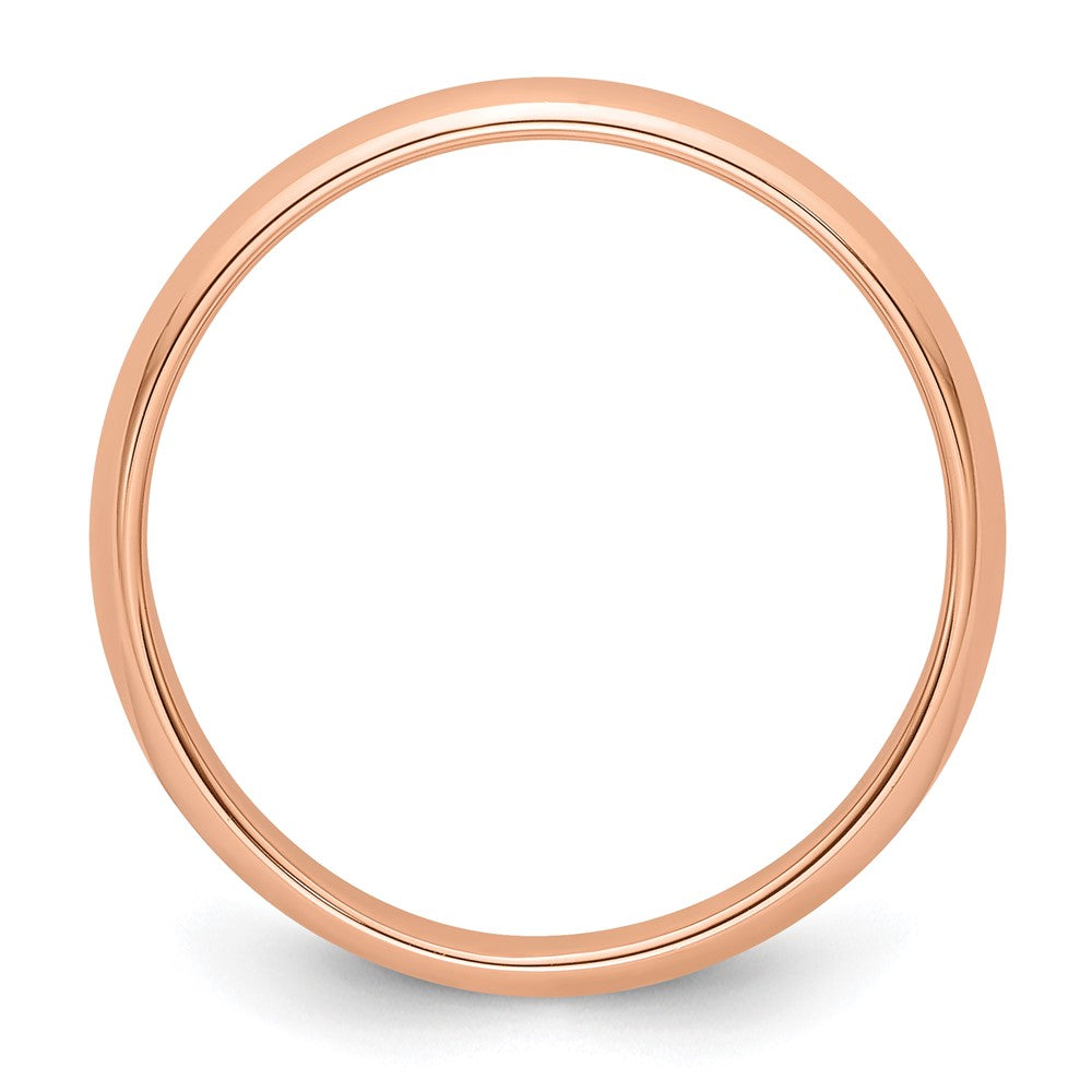 Alternate view of the 4mm 14K Rose Gold Half Round Standard Fit Band, Size 4 by The Black Bow Jewelry Co.