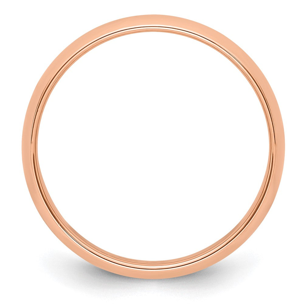 Alternate view of the 5mm 14K Rose Gold Half Round Standard Fit Band, Size 4 by The Black Bow Jewelry Co.