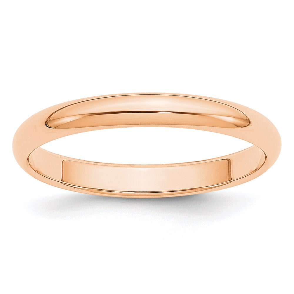 3mm 10K Rose Gold Half Round Standard Fit Band, Size 4, Item R12303-3MM-04 by The Black Bow Jewelry Co.