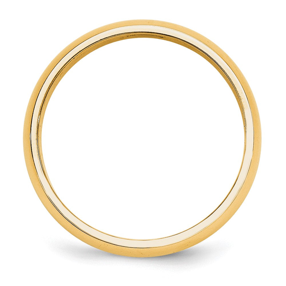 Alternate view of the 2mm to 6mm 10K Yellow Gold Half Round Standard Fit Band by The Black Bow Jewelry Co.