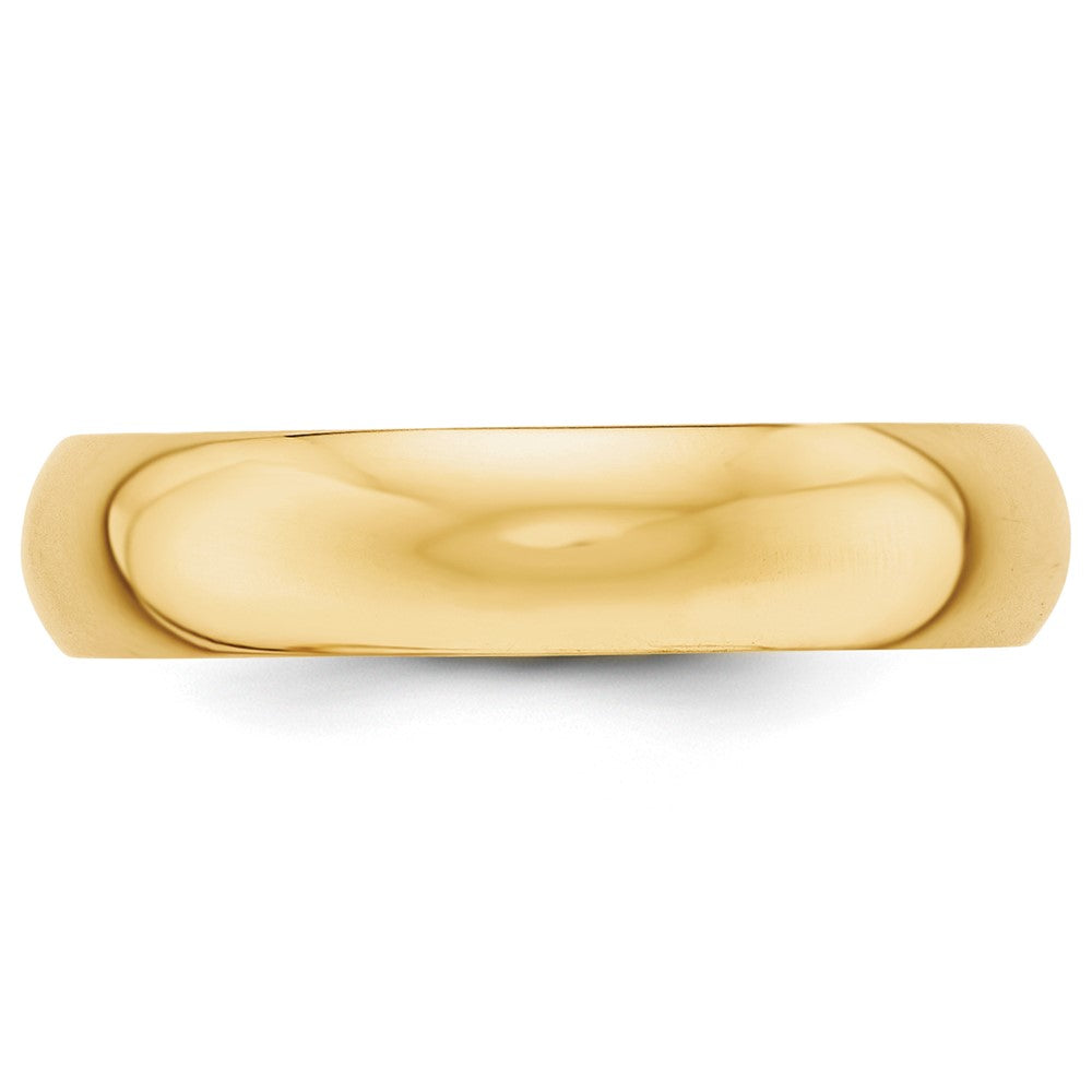 Alternate view of the 5mm 10K Yellow Gold Half Round Standard Fit Band, Size 4 by The Black Bow Jewelry Co.