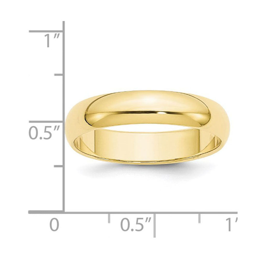 Alternate view of the 5mm 10K Yellow Gold Half Round Standard Fit Band, Size 4 by The Black Bow Jewelry Co.