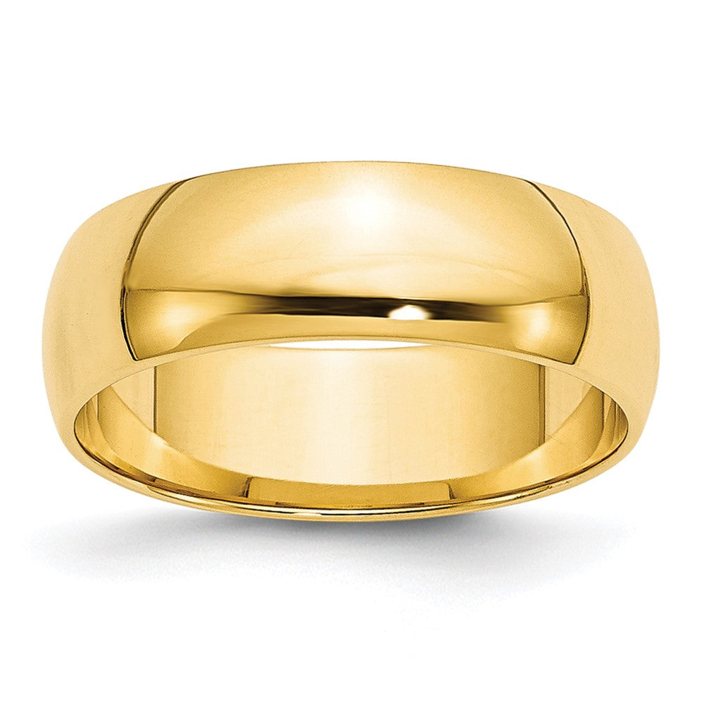 2mm to 6mm 10K Yellow Gold Lightweight Half Round Standard Fit Band, Item R12307 by The Black Bow Jewelry Co.