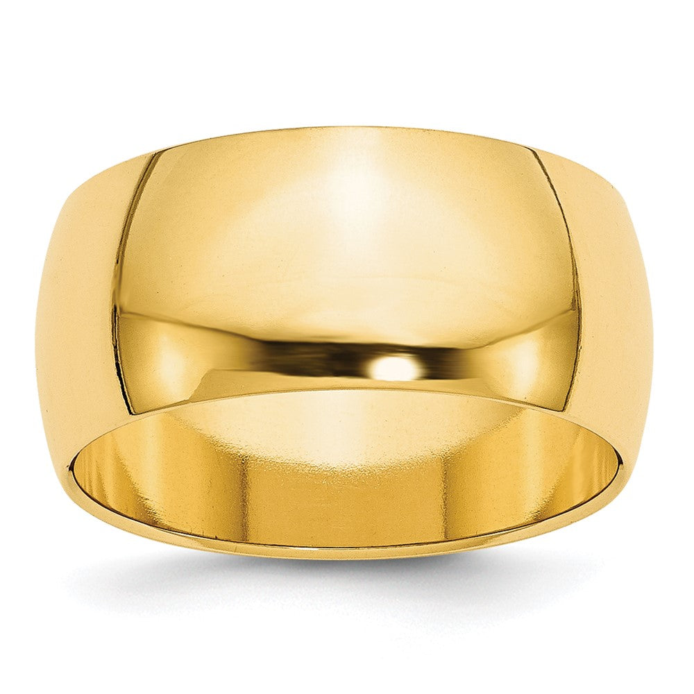 7mm to 12mm 10K Yellow Gold Half Round Standard Fit Band, Item R12308 by The Black Bow Jewelry Co.