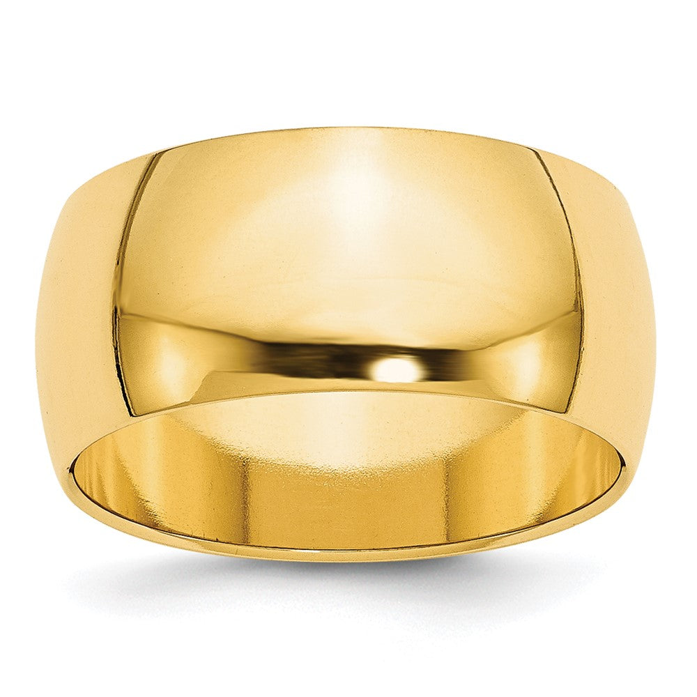 10mm 10K Yellow Gold Half Round Standard Fit Band, Size 6, Item R12308-10MM-06 by The Black Bow Jewelry Co.