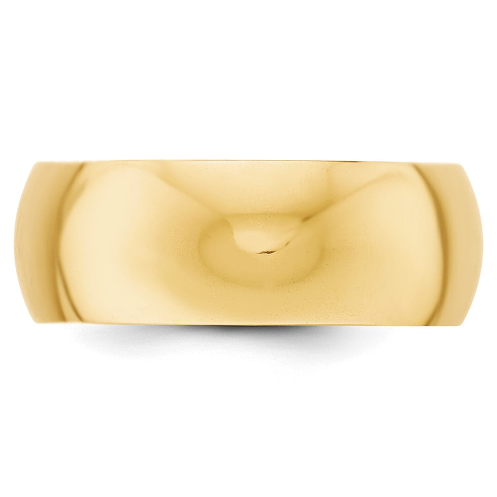 Alternate view of the 8mm 10K Yellow Gold Half Round Standard Fit Band, Size 6 by The Black Bow Jewelry Co.