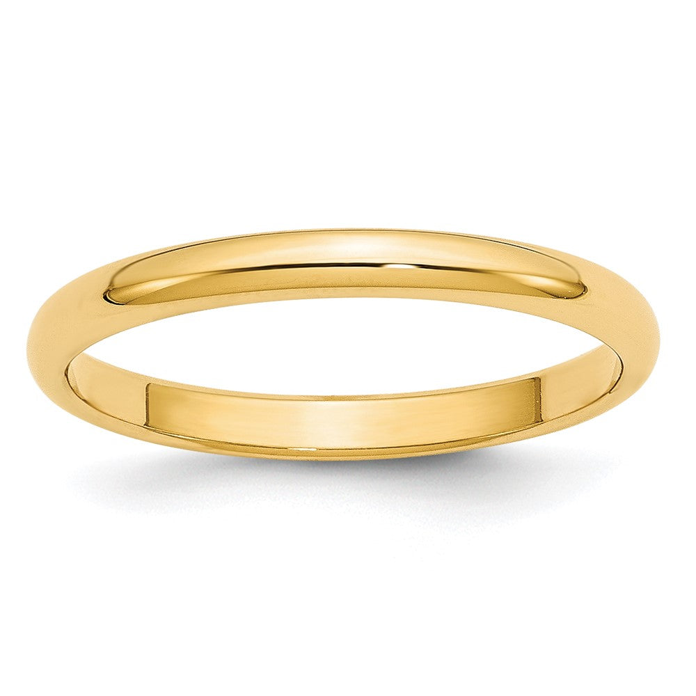 2mm to 6mm 14K Yellow Gold Half Round Standard Fit Band, Item R12314 by The Black Bow Jewelry Co.