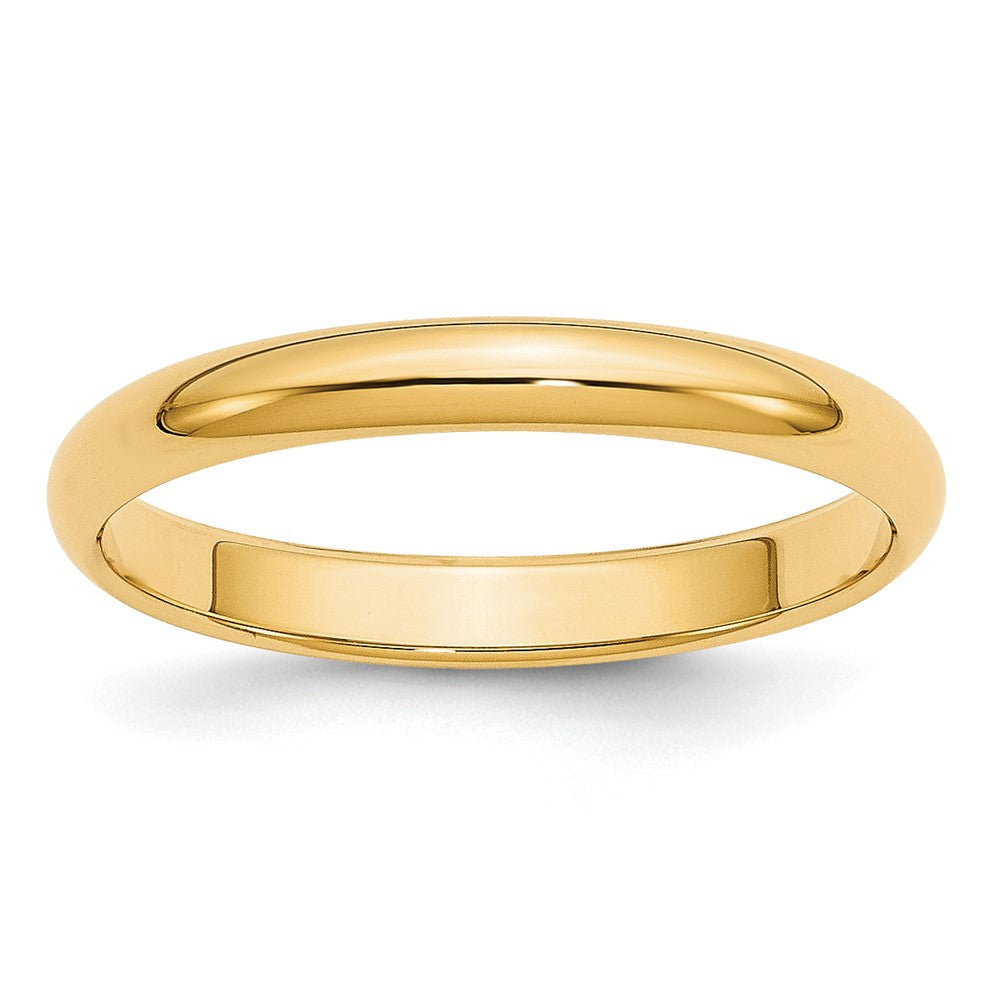 3mm 14K Yellow Gold Half Round Standard Fit Band, Size 4, Item R12314-3MM-04 by The Black Bow Jewelry Co.