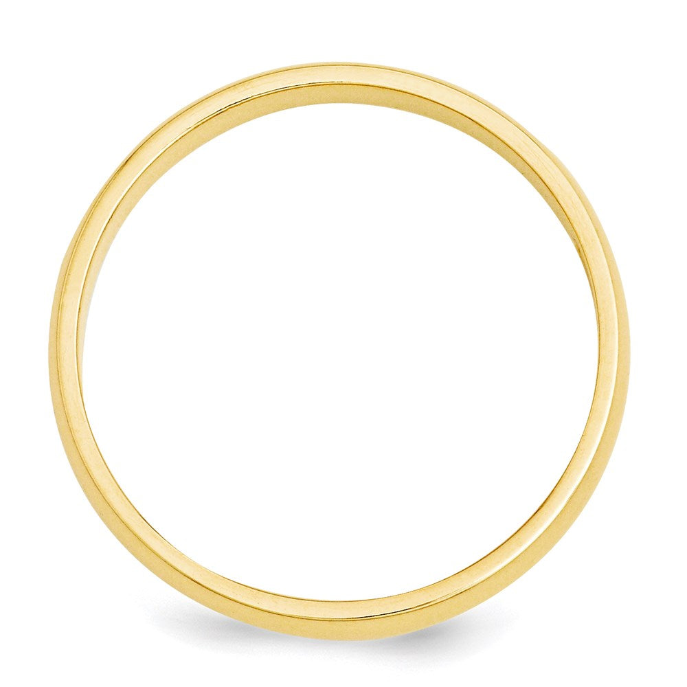 Alternate view of the 3mm 14K Yellow Gold Half Round Standard Fit Band, Size 4 by The Black Bow Jewelry Co.